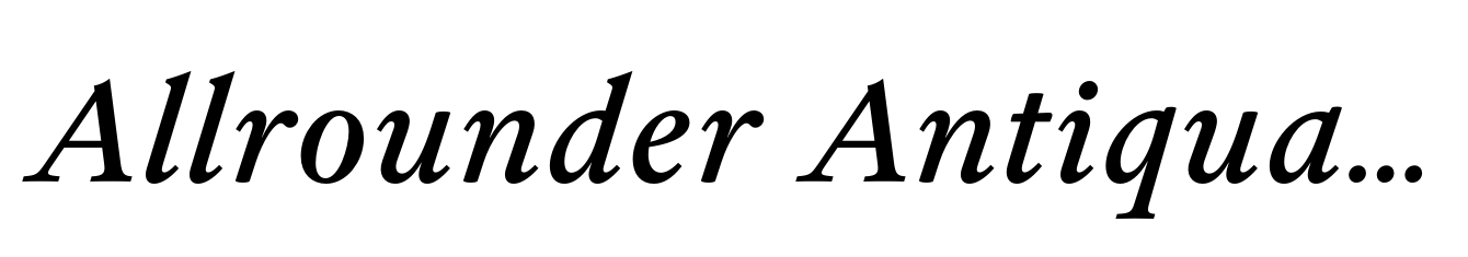 Allrounder Antiqua Regular Italic